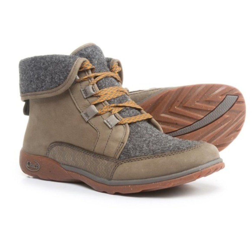 Chaco Barbary Nickel Gray Lace Up Outdoor Boot